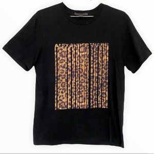 ALEXANDER WANG Leopard Barcode T-Shirt Top
